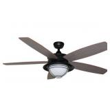 Braylin 52" Indoor/Outdoor Ceiling Fan in Black