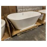 66.9" White Acrylic Freestanding Bathtub