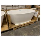 59" White Acrylic Freestanding Bathtub