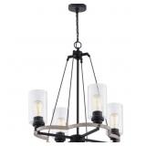 Ashley 4-Bulb Chandelier in Black