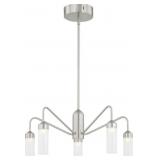 Ashley 5-Bulb LED Chandelier in Nickel