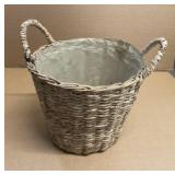 12.5" Woven Basket Planter x3
