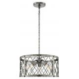 Quoizelï¿½ Galvanized 3-Bulb Pendant Light x 4