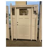 RH Primed Fiberglass Zinc Leaded Entry Door
