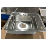 22" x 19-1/2" Stainless Single Bowl Sink