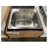 25" x 22" Stainless Single Bowl Sink