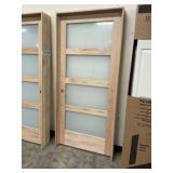36" x 80" RH 4-Lite White Cedar Interior Door