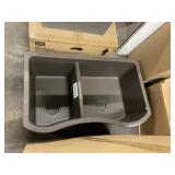 33" x 22" Undermount Composite Dbl Bowl Sink