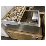27" All-in-One Stainless Apron Mount Sink Kit