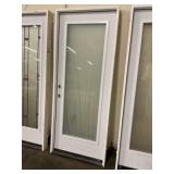 32" x 80" RH Steel FV Deco Glass Exterior Door