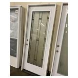 32" x 80" RH Steel FV Deco Glass Exterior Door