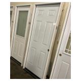 32" x 80" LH Steel 6-Panel Exterior Door
