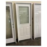 32" x 80" LH Steel HV Deco Glass Exterior Door