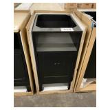 16" Black Single Bowl Vanity Base