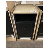 16" Black Cabinet With Top