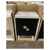 24" Black Single Sink Vanity