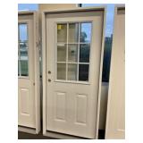 36" x 80" RH Fiberglass HV 9-Lite Exterior Door