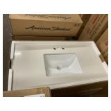 37" x 19" Single Sink Vanity Top in White