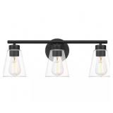 Ashley 3-Bulb Vanity Light in Black x 4