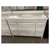 49" White Single Sink Vanity