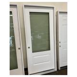 36" x 80" RH Fiberglass Mid-View Exterior Door