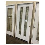 36" x 80" LH Steel Deco Glass Exterior Door