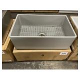 30" Fireclay Apron Sink in Gray