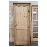 24" x 80" RH Knotty Pine Arch Top Door