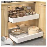 White Kitchen Cabinet Pullout Drawer x 2