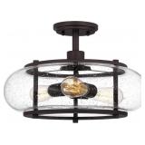 Ashley 3-Bulb Semi-Flush Mount in Bronze x 2