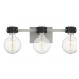 Quoizelï¿½ 3-Bulb Vanity Light in Nickel x 2