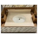 Transolid 31" x 22" Solid Surface Vanity Top x4
