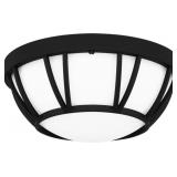 Ashley 3-Bulb Flush Mount in Black x 4