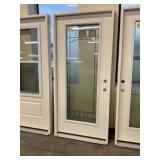 36" x 80" LH Fiberglass FV Deco Glass Ext. Door