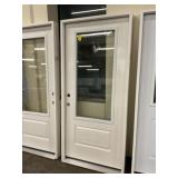 36" x 80" RH Fiberglass Mid-View Exterior Door
