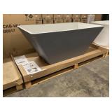 59" Acquabella Black Freestanding Bathtub
