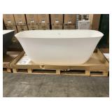 67" Acquabella White Freestanding Bathtub