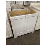 30" White Vanity Base