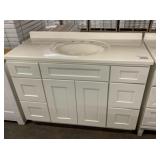 49" White Single Sink Vanity