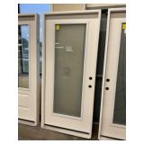 36" x 80" LH Fiberglass FV Privacy Glass Ext. Door
