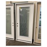 36" x 80" RH Fiberglass FV Deco Glass Ext. Door