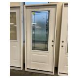 36" x 80" LH Fiberglass MV Deco Glass Ext. Door