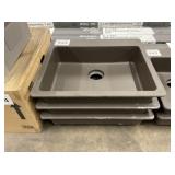 25" Brown Single Bowl Composite Sink x3