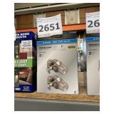 Defiantï¿½ 2pk. Bed & Bath Knobs in Stainless x 3