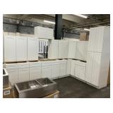 14pc. Silvercreek Greek Villa Kitchen Cabinet