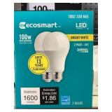 Sleeve of EcoSmartï¿½ 100W A19 Bulbs x 2 Sleeve