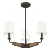 Ashley 3-Bulb Chandelier in Black