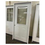 36" x 80" RH Steel High-View Exterior Door
