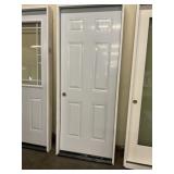 32" x 80" RH Steel 6-Panel Exterior Door