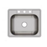 Dayton 25" SS Single Bowl Drop-In Sink x2